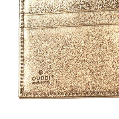 Gucci Metallic Monogram Abbey Compact Wallet Gold 6 of 7