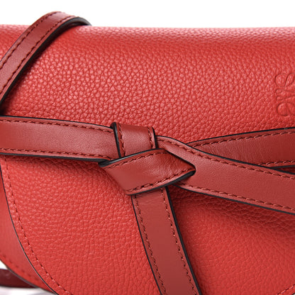Loewe Grained Calfskin Mini Gate Crossbody Bag Scarlet Burnt Red 10 of 10