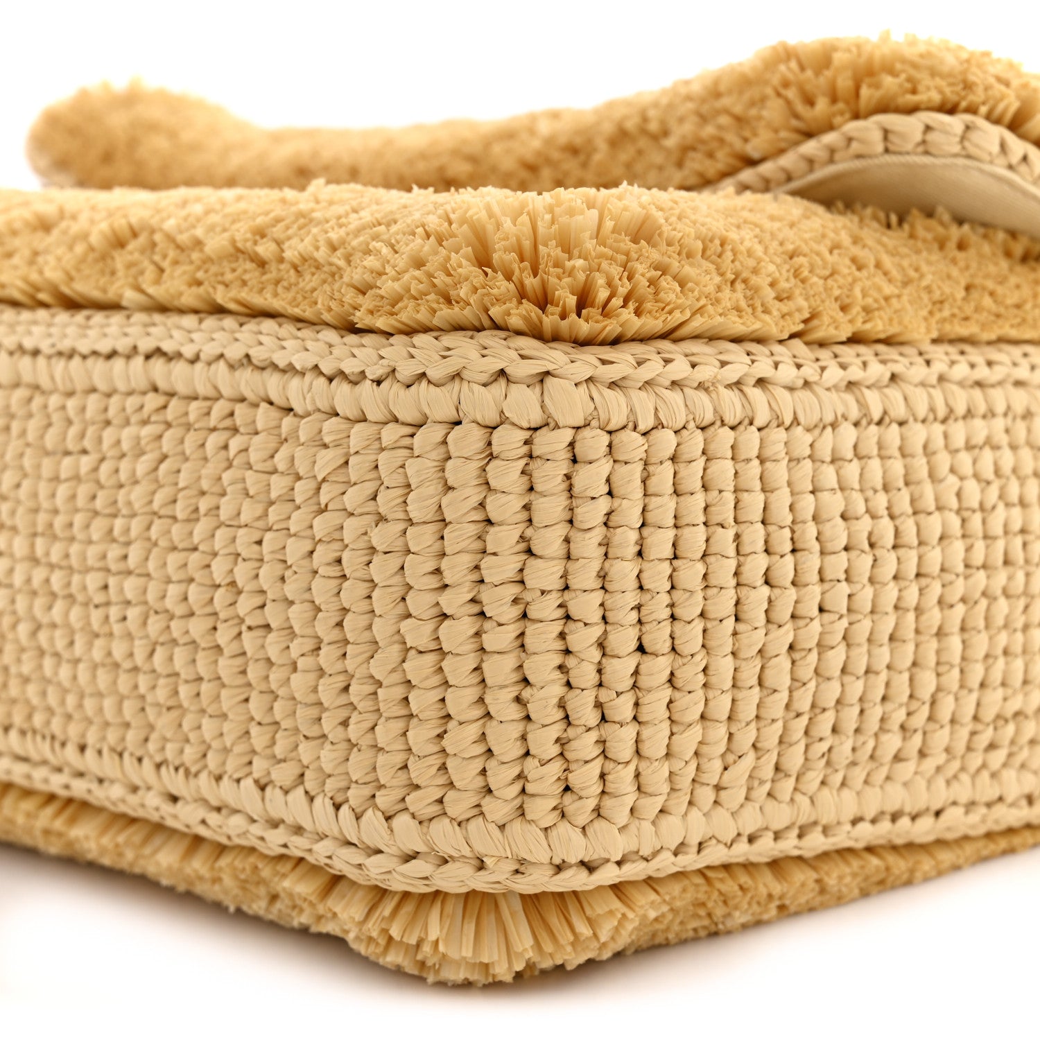 Chanel Braided Raffia Coco Beach Flap Beige 9 of 10