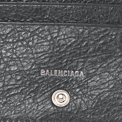 Balenciaga Agneau Classic Silver Hardware Compact Wallet Gris Fossile 7 of 9
