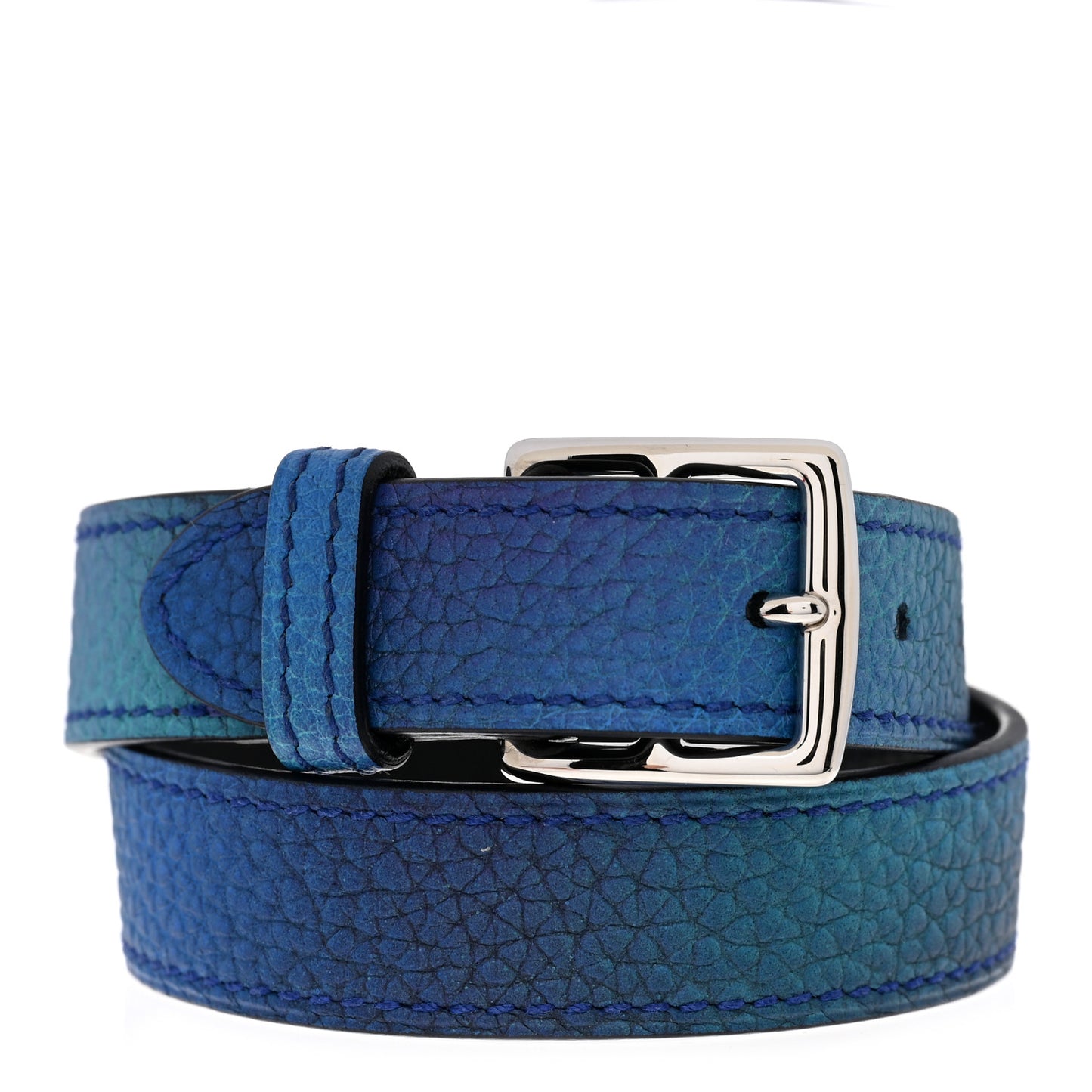 Togo Etriviere Double Tour Bracelet Bleu Nuit Violet