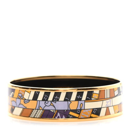 Hermes Enamel Printed Astrologie Nouvelle Wide Bracelet 62 1 of 5