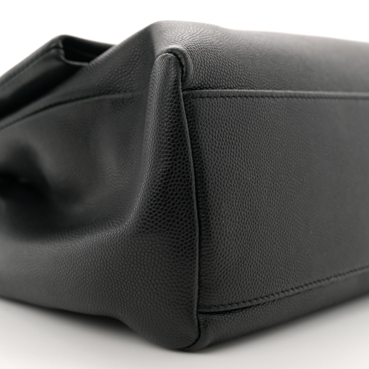 Saint Laurent Grain De Poudre Medium West Hollywood Monogram Fold-Over Black 9 of 12