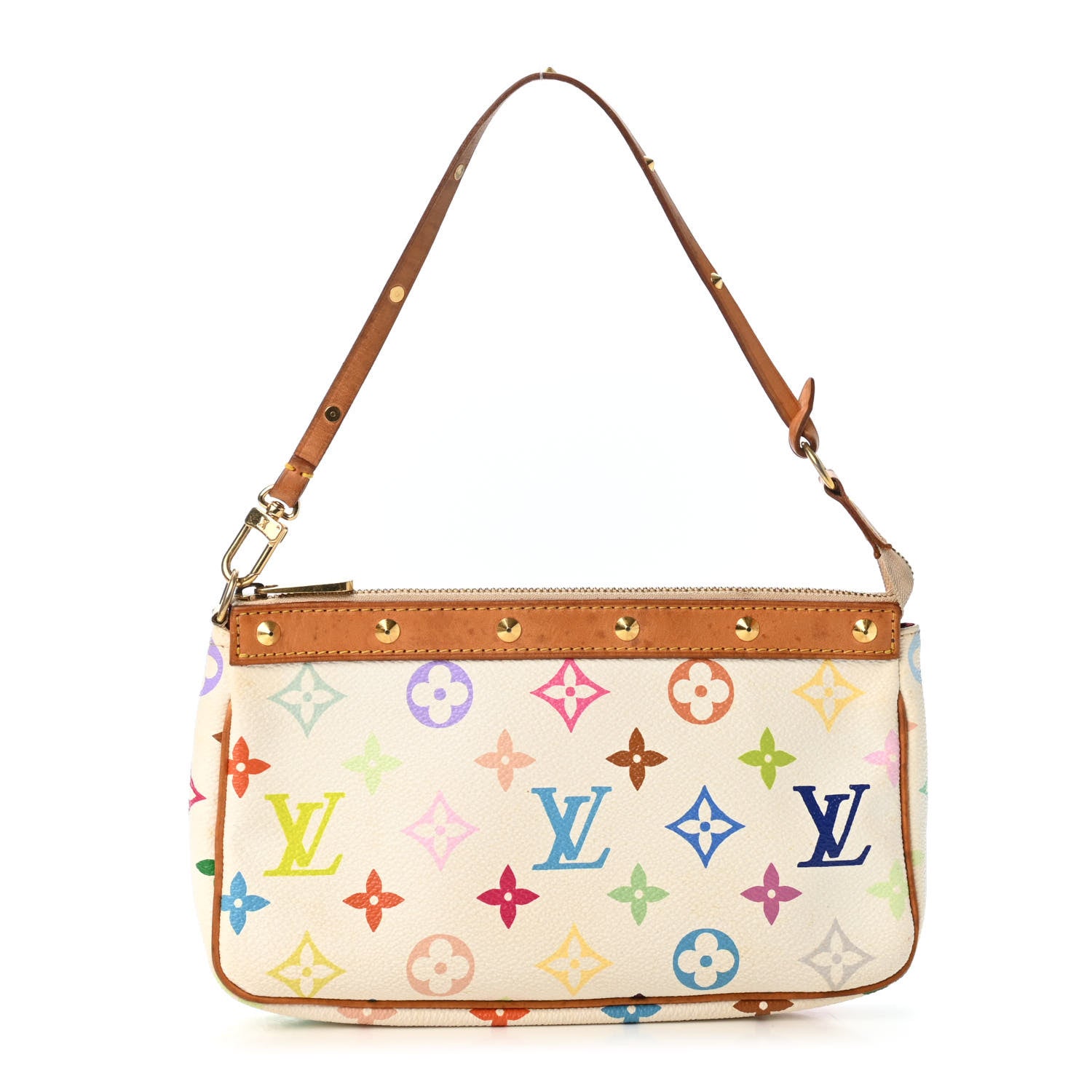 Louis Vuitton Monogram Multicolor Pochette Accessories White 1 of 4