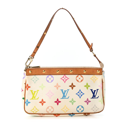 Louis Vuitton Monogram Multicolor Pochette Accessories White 1 of 4