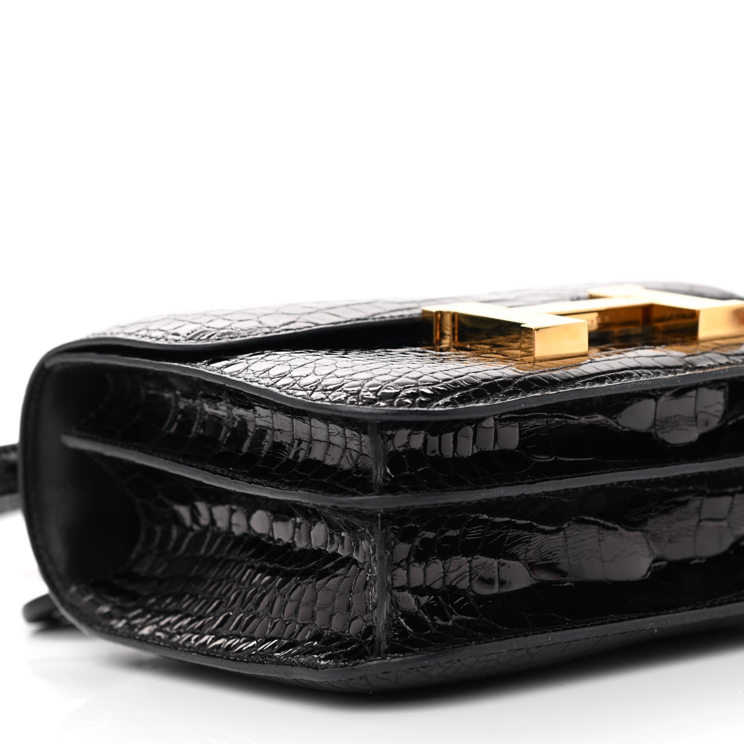 Hermes Shiny Alligator Constance 18 Black 9 of 10