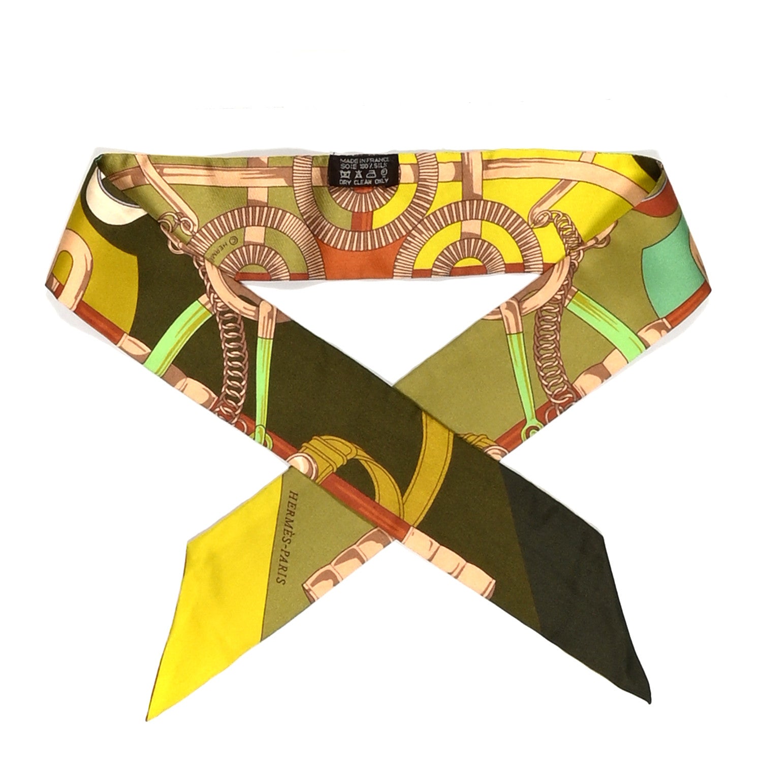 Hermes Silk Eperon d'Or Twilly 1 of 5