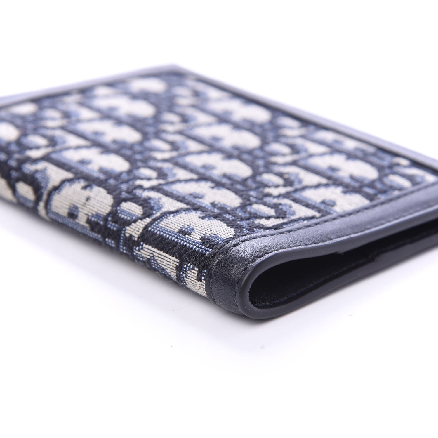 Christian Dior Calfskin Oblique Passport Holder Blue 6 of 9