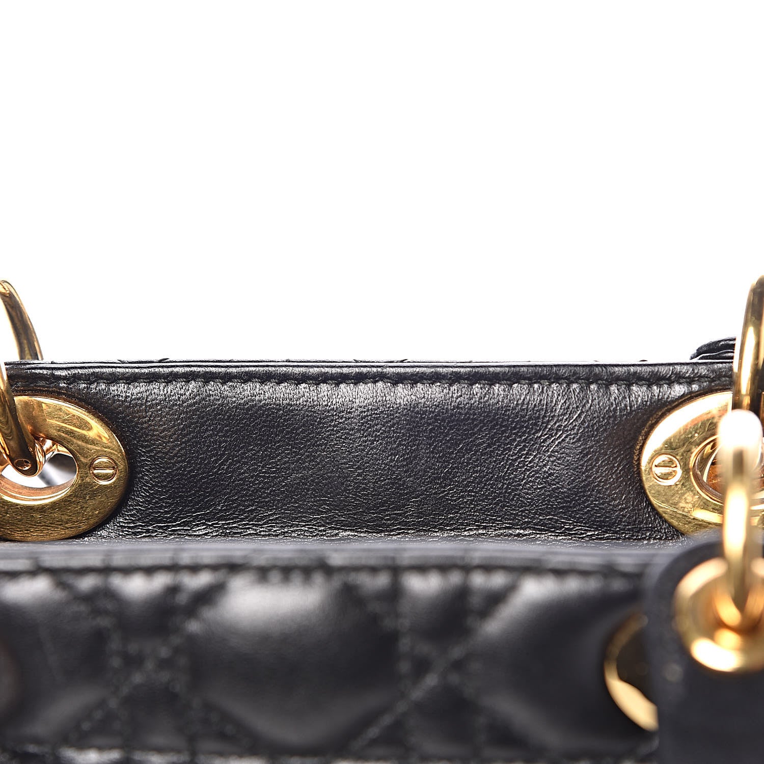 Christian Dior Lambskin Cannage Medium Lady Dior Black 13 of 21