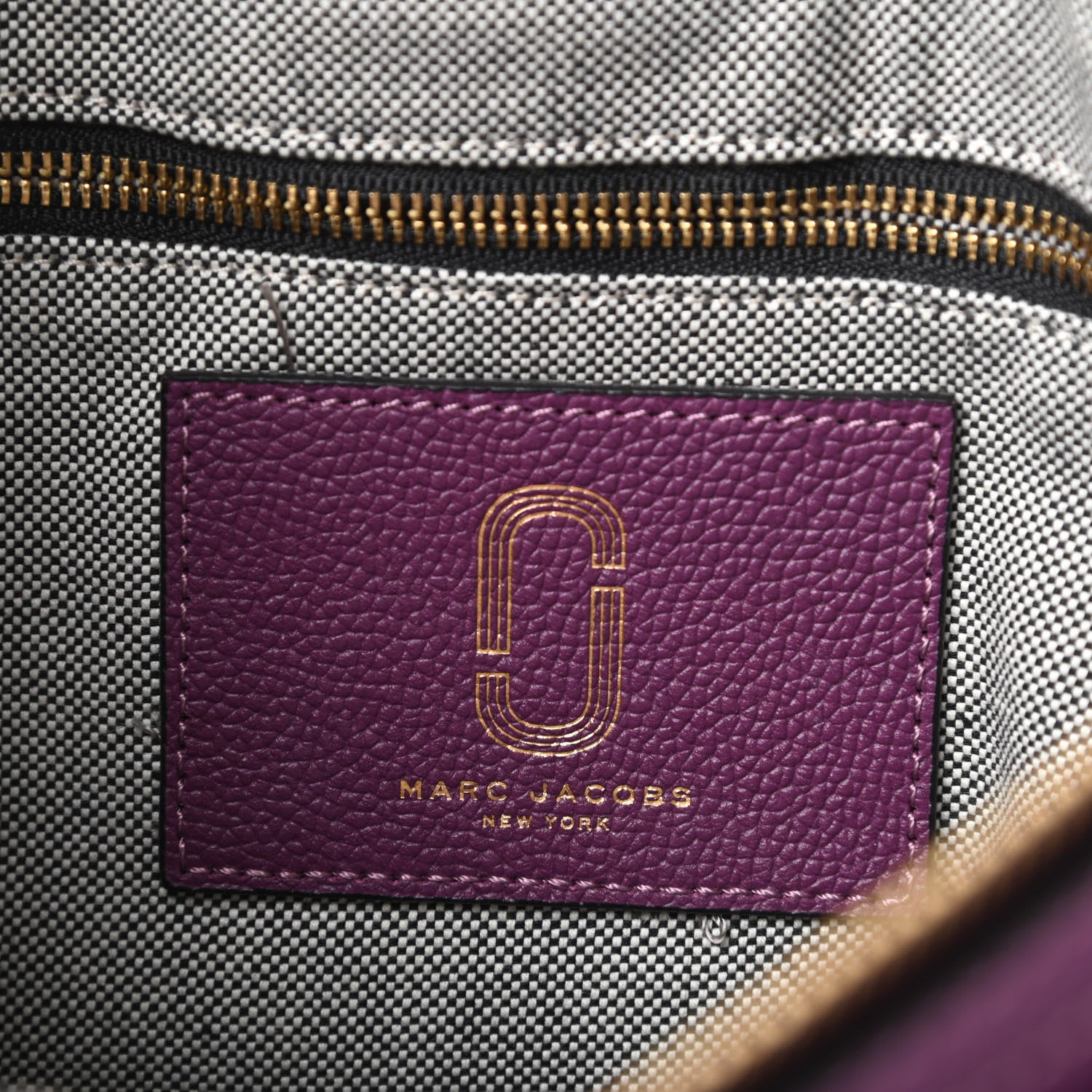 Marc Jacobs Calfskin Interlock Courier Messenger Purple 6 of 14