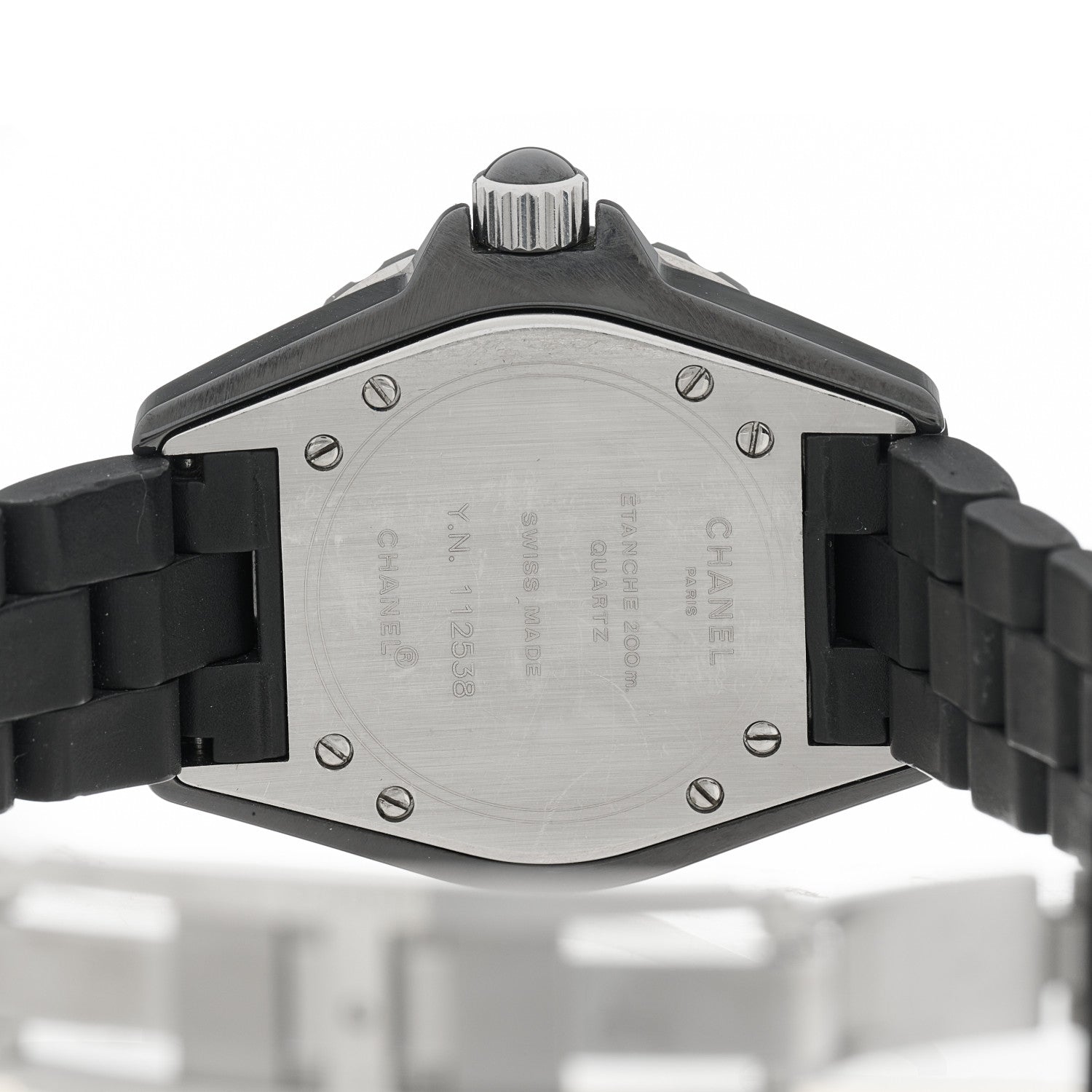Chanel Stainless Steel Ceramic 33mm J12 Quartz Watch Black 4 of 5
