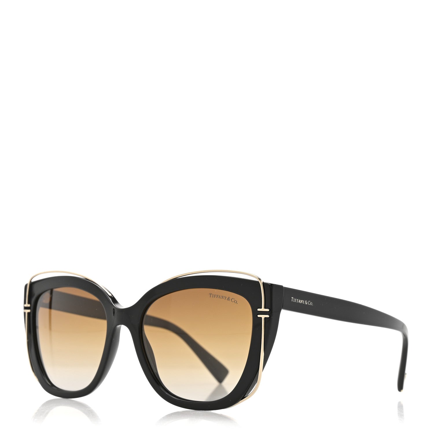 Tiffany Acetate Metal TF4148 Sunglasses Black Brown 1 of 18
