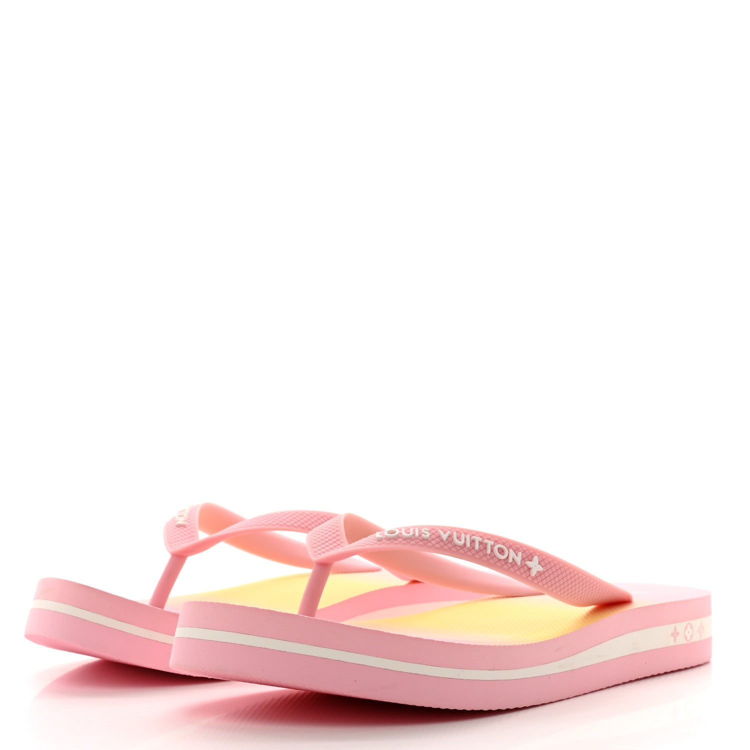 Louis Vuitton Rubber Arcade Flat Thong Sandals 39 Rose 3 of 7