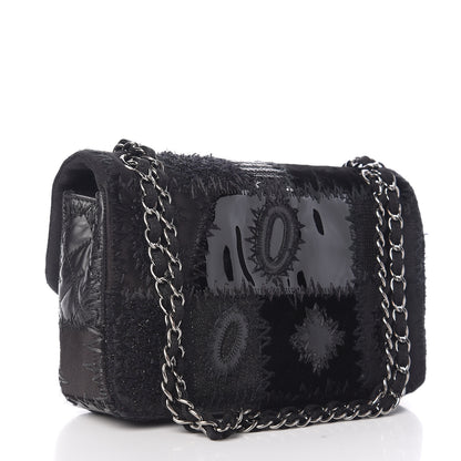 Chanel Tweed Patchwork Medium Single Flap Black 2 of 9