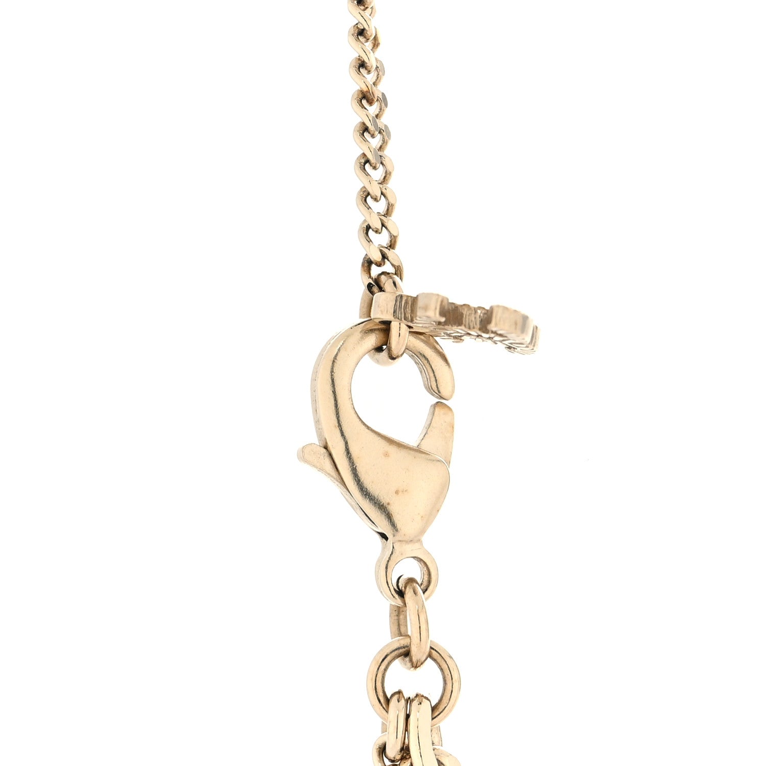 Chanel Crystal CC Multi Strand Chain Necklace Gold 4 of 5