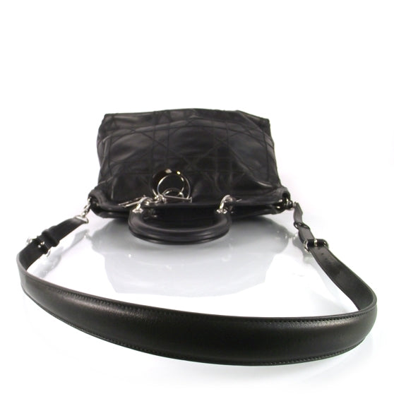 Christian Dior Lambskin Cannage Medium Granville Tote Black 4 of 9