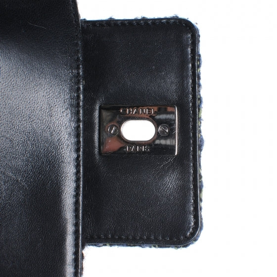 Chanel Tweed Mix Small Flap Blue Green 5 of 8