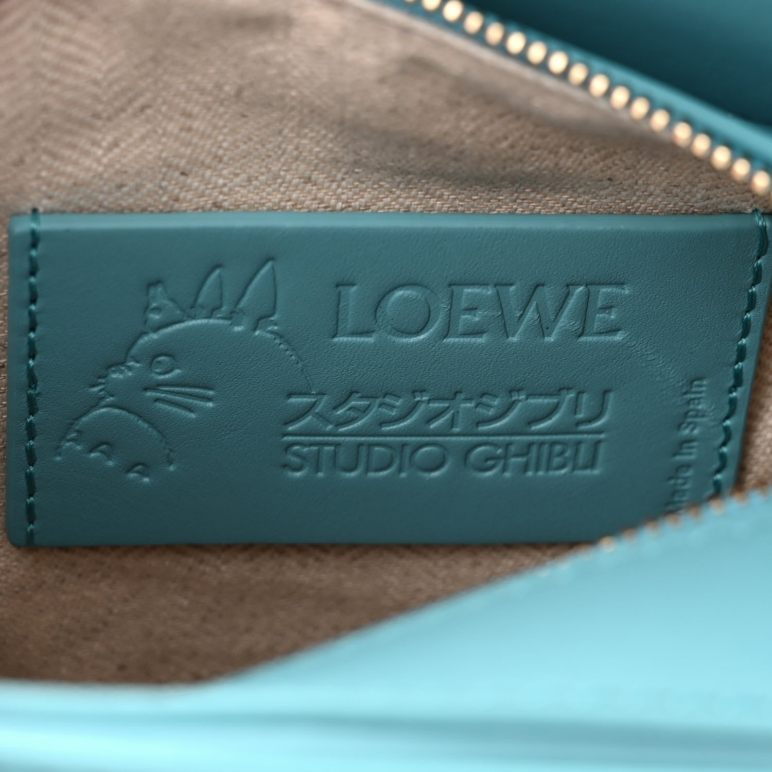 Loewe X HOWLS MOVING CASTLE Satin Calfskin Mini Heen Puzzle Bag Light Blue 6 of 11