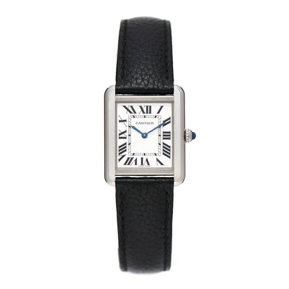 Cartier Stainless Steel Calfskin 24mm Tank Solo Quartz Watch 1 of 4