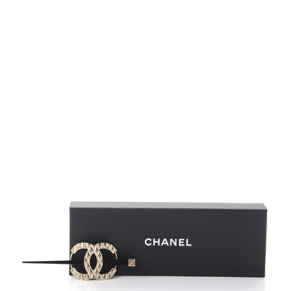 Chanel Quilted CC Hair Pin Gold 5 of 5