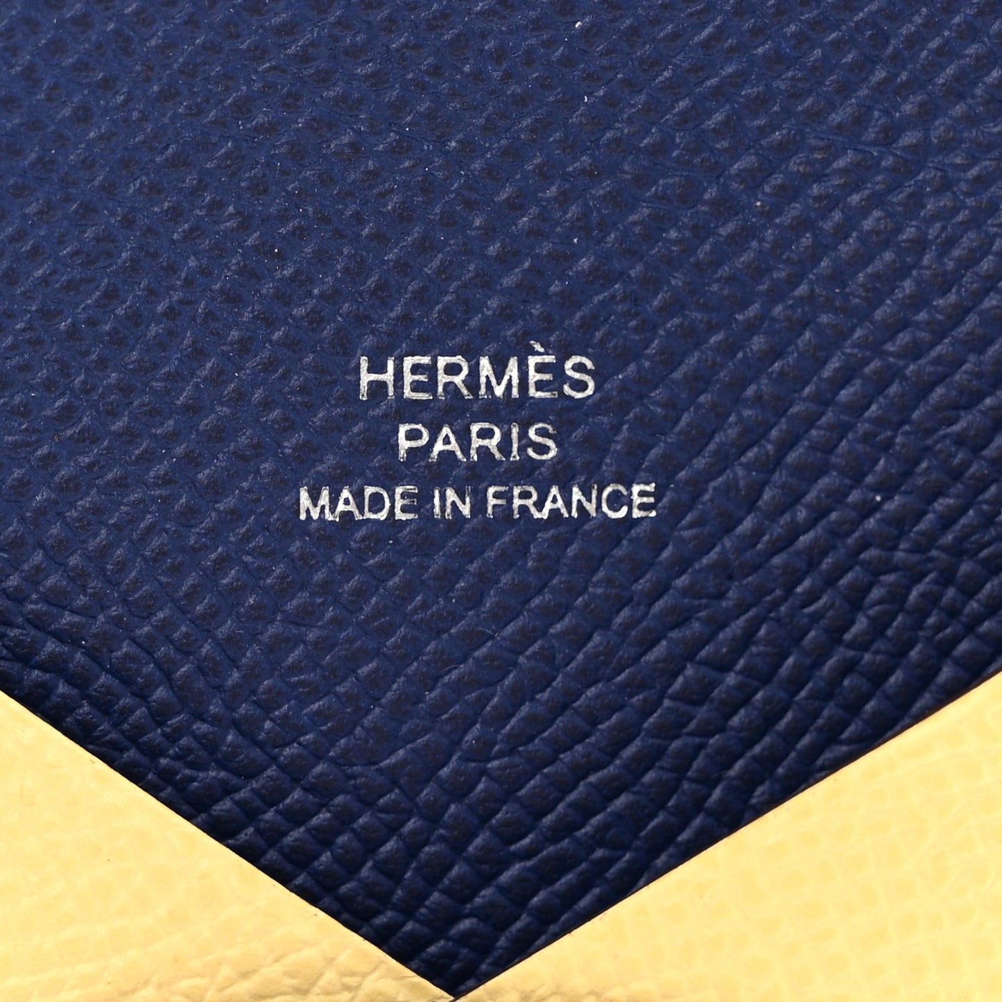Epsom Verso Calvi Card Case Jaune Poussin Bleu Saphir