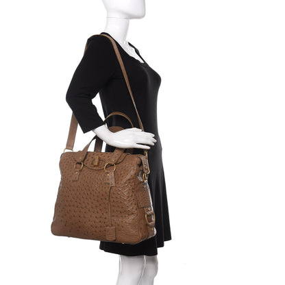 Saint Laurent Ostrich Muse Messenger Bag 2 of 10