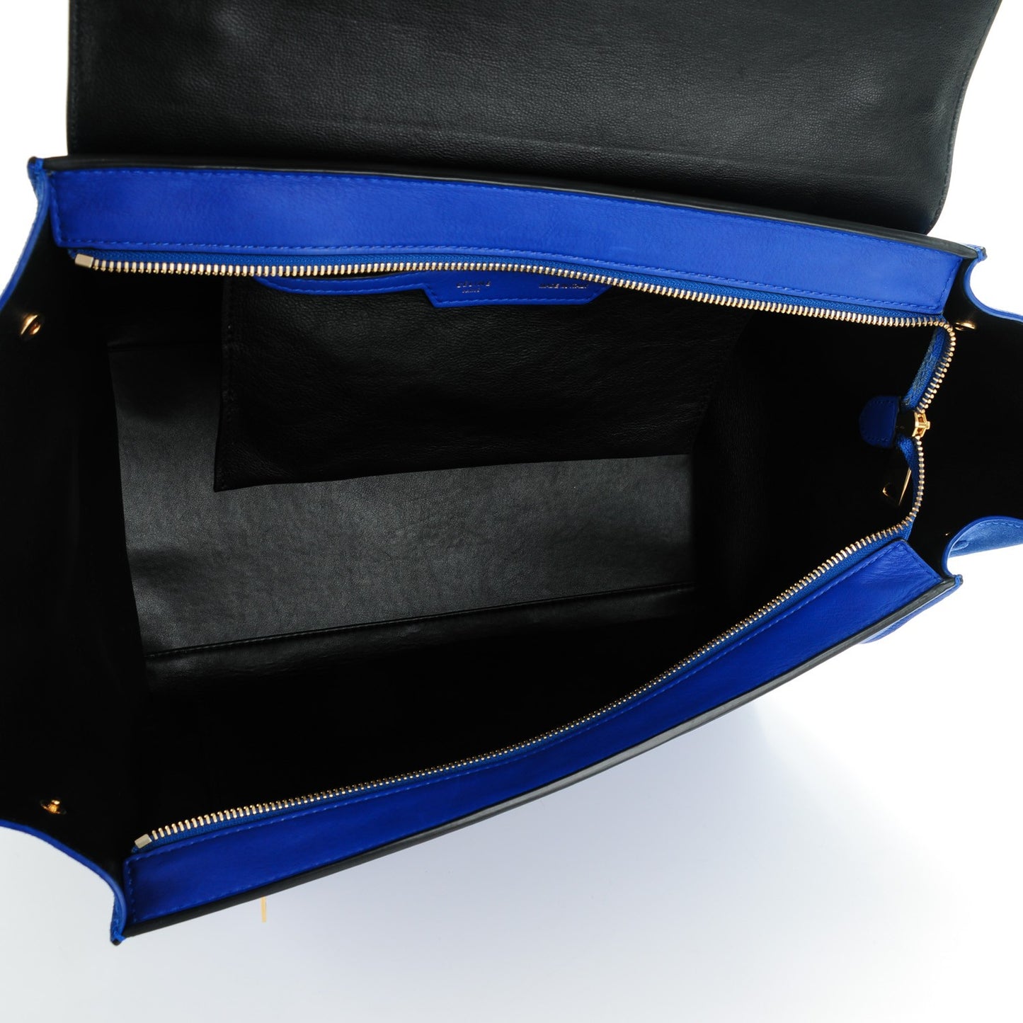 Smooth Calfskin Suede Large Trapeze Royal Blue