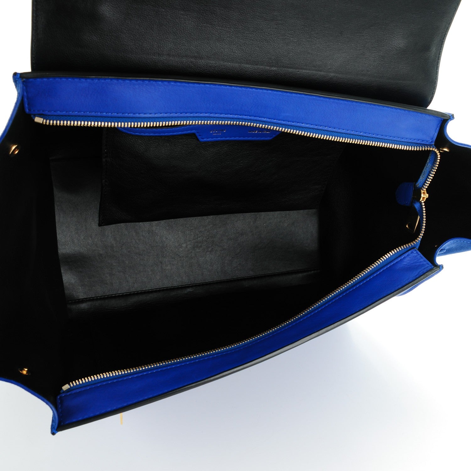 Celine Smooth Calfskin Suede Large Trapeze Royal Blue 5 of 8