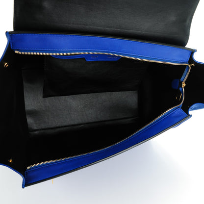 Celine Smooth Calfskin Suede Large Trapeze Royal Blue 5 of 8