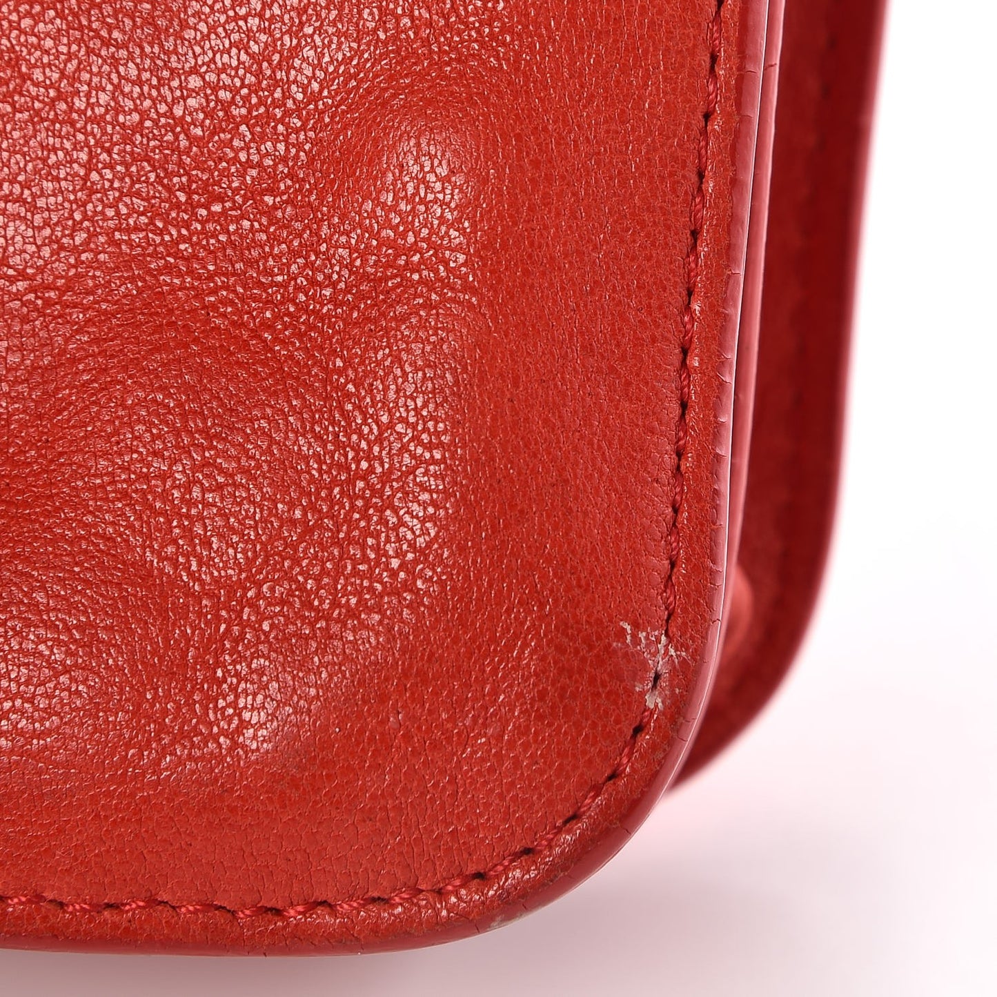 Lambskin PS1 Pochette Clutch Bright Red