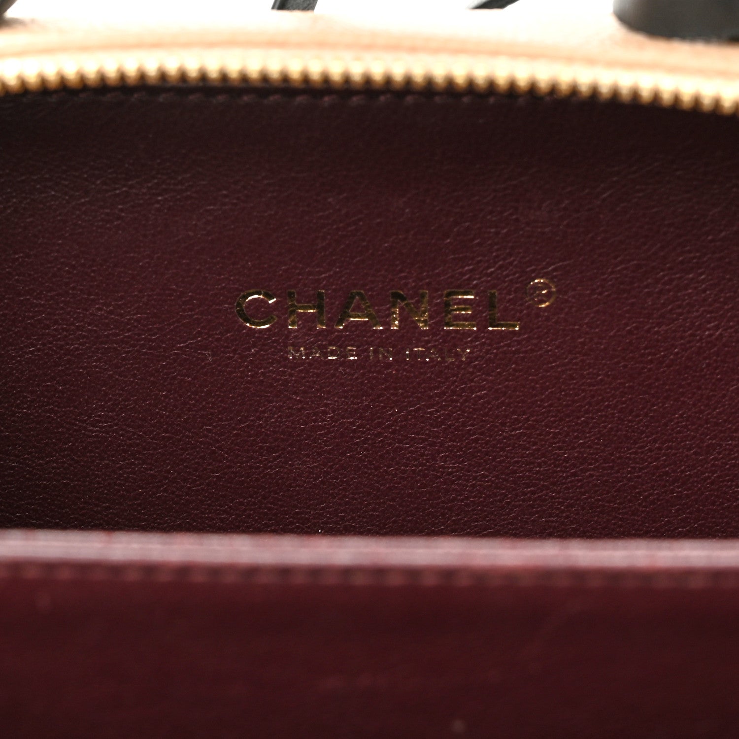 Chanel Caviar Quilted Small CC Filigree Vanity Case Beige Black 6 of 10