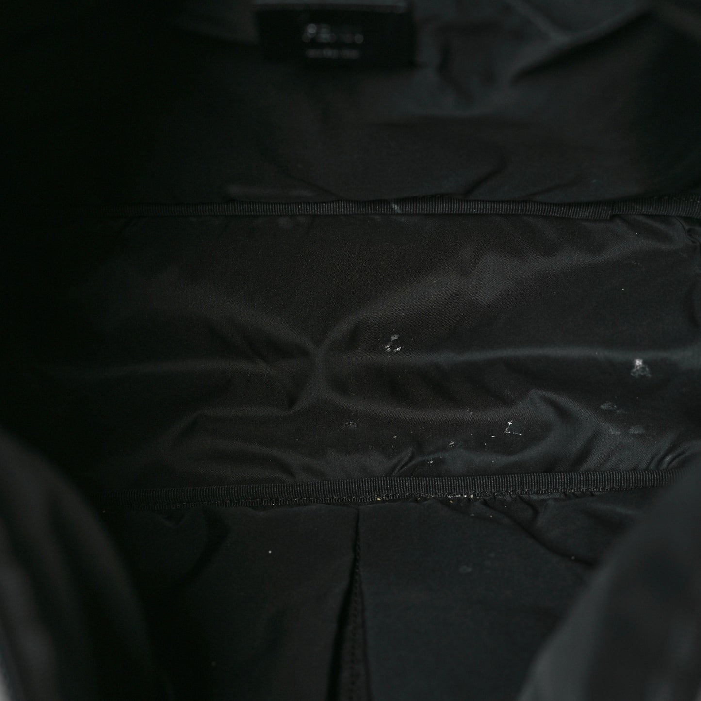 Calfskin Nylon FF Logo Embossed Changing Bag Black