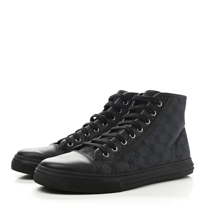 Gucci Monogram Mens High Top Sneakers 8 Black 3 of 9