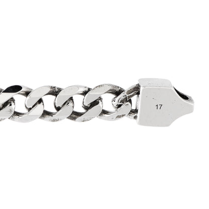 Gucci Sterling Silver Enamel Interlocking G Curb Chain Bracelet Black 6 of 6
