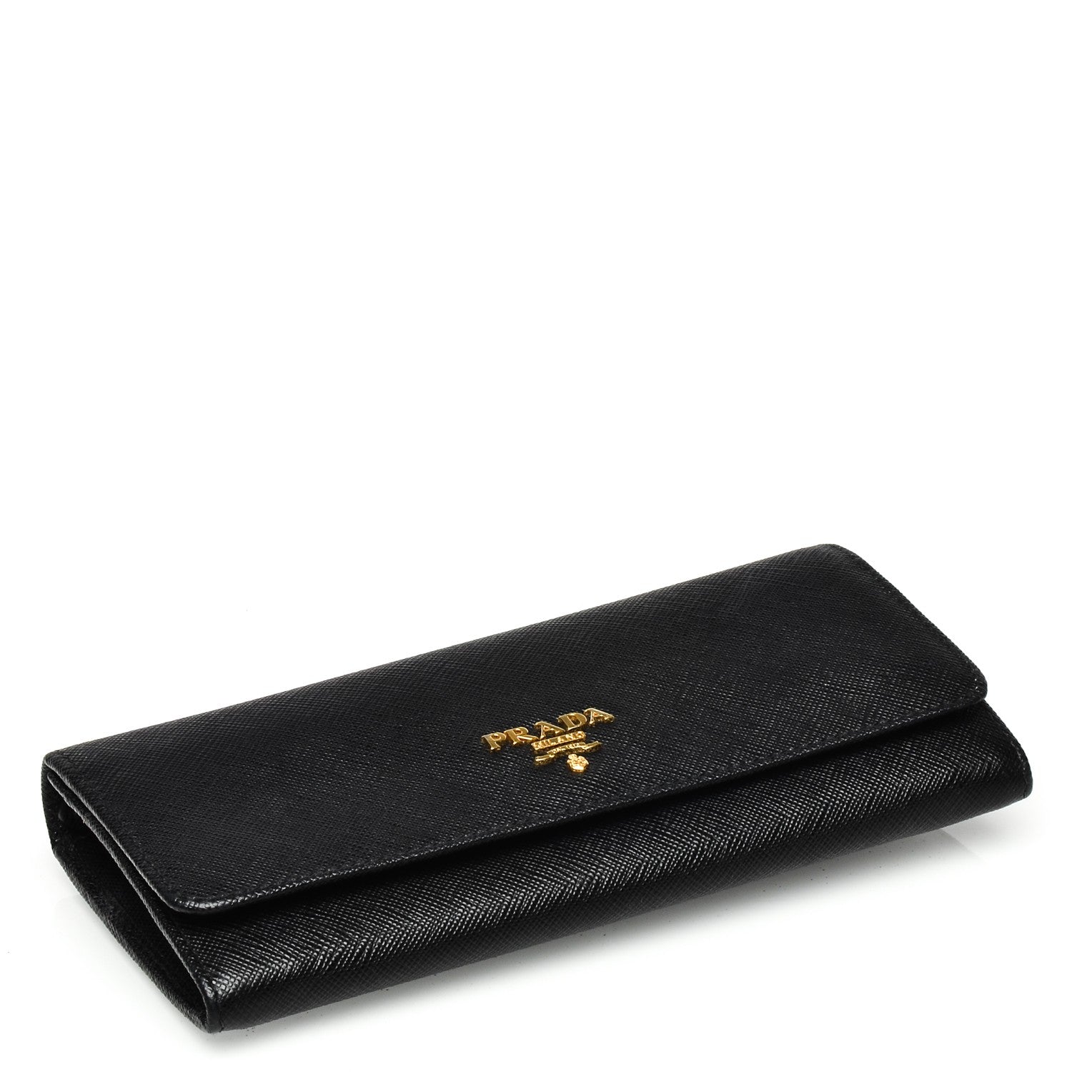 Prada Saffiano Metal Continental Flap Wallet Nero Black 4 of 6
