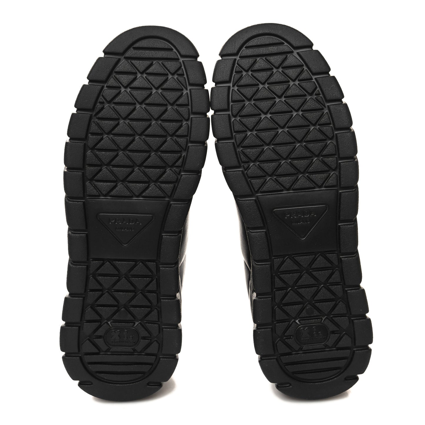 Nappa Soft Metal Triangle Logo Womens Padded 30mm Sneakers 36.5 Black
