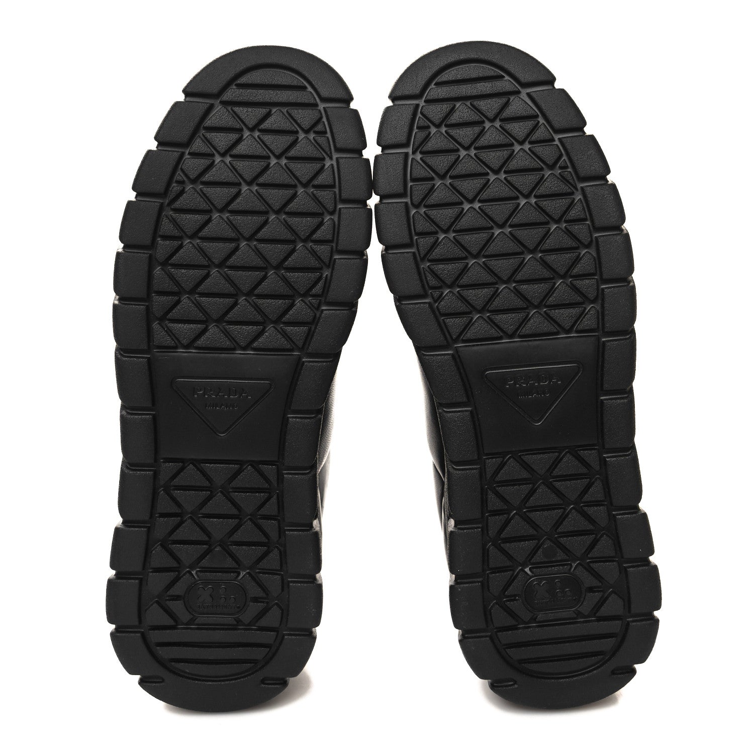 Prada Nappa Soft Metal Triangle Logo Womens Padded 30mm Sneakers 36.5 Black 5 of 9