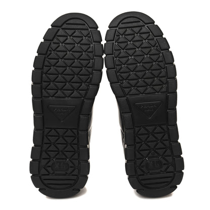 Prada Nappa Soft Metal Triangle Logo Womens Padded 30mm Sneakers 36.5 Black 5 of 9