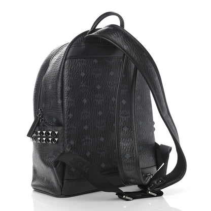 MCM Visetos Small Side Stud Stark Backpack Black 3 of 11