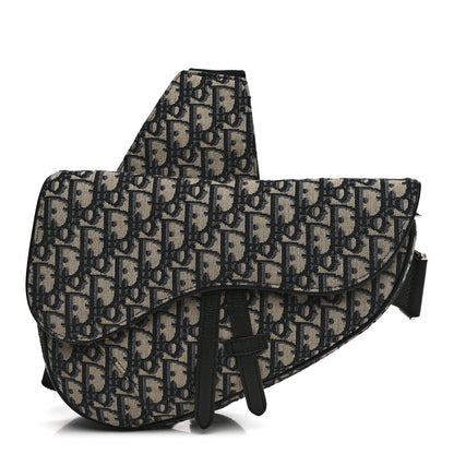 Christian Dior Oblique Mens Saddle Bag Blue 1 of 10