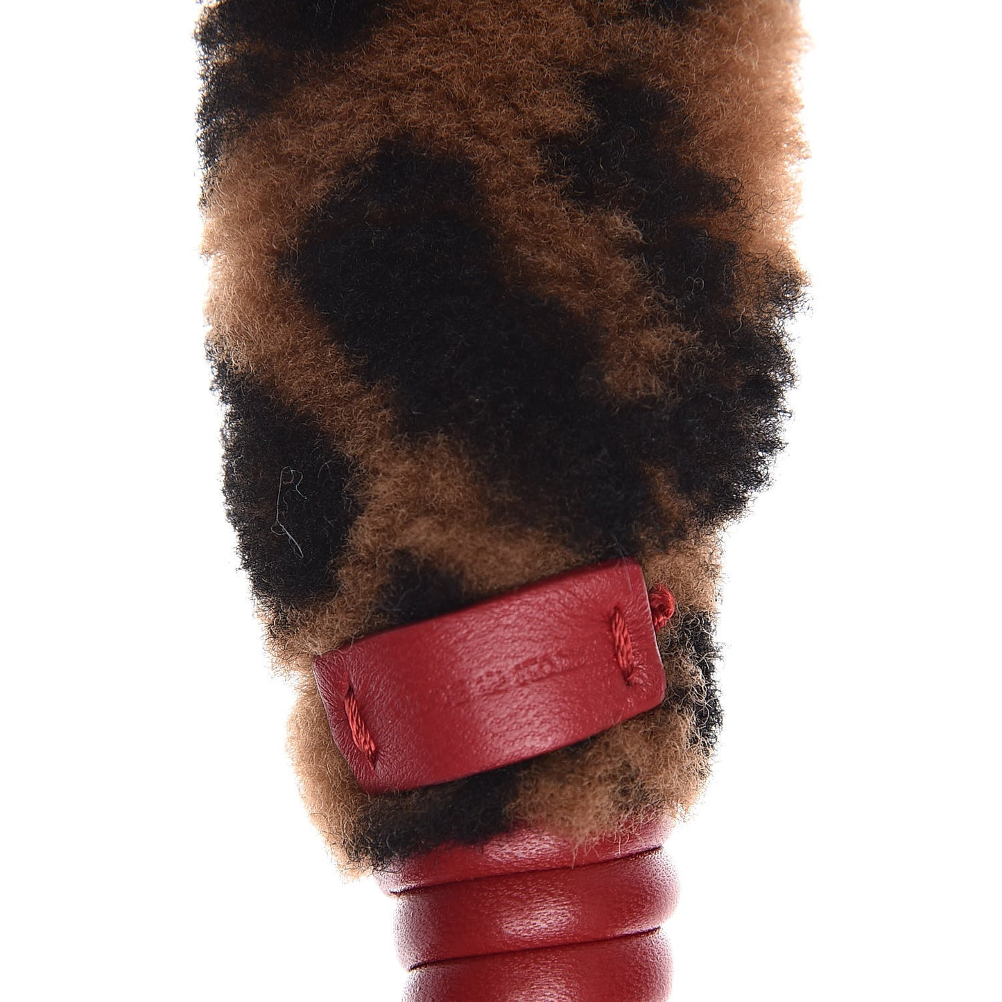 Shearling Macro FF 1974 Diagonal Strap You Brown Red
