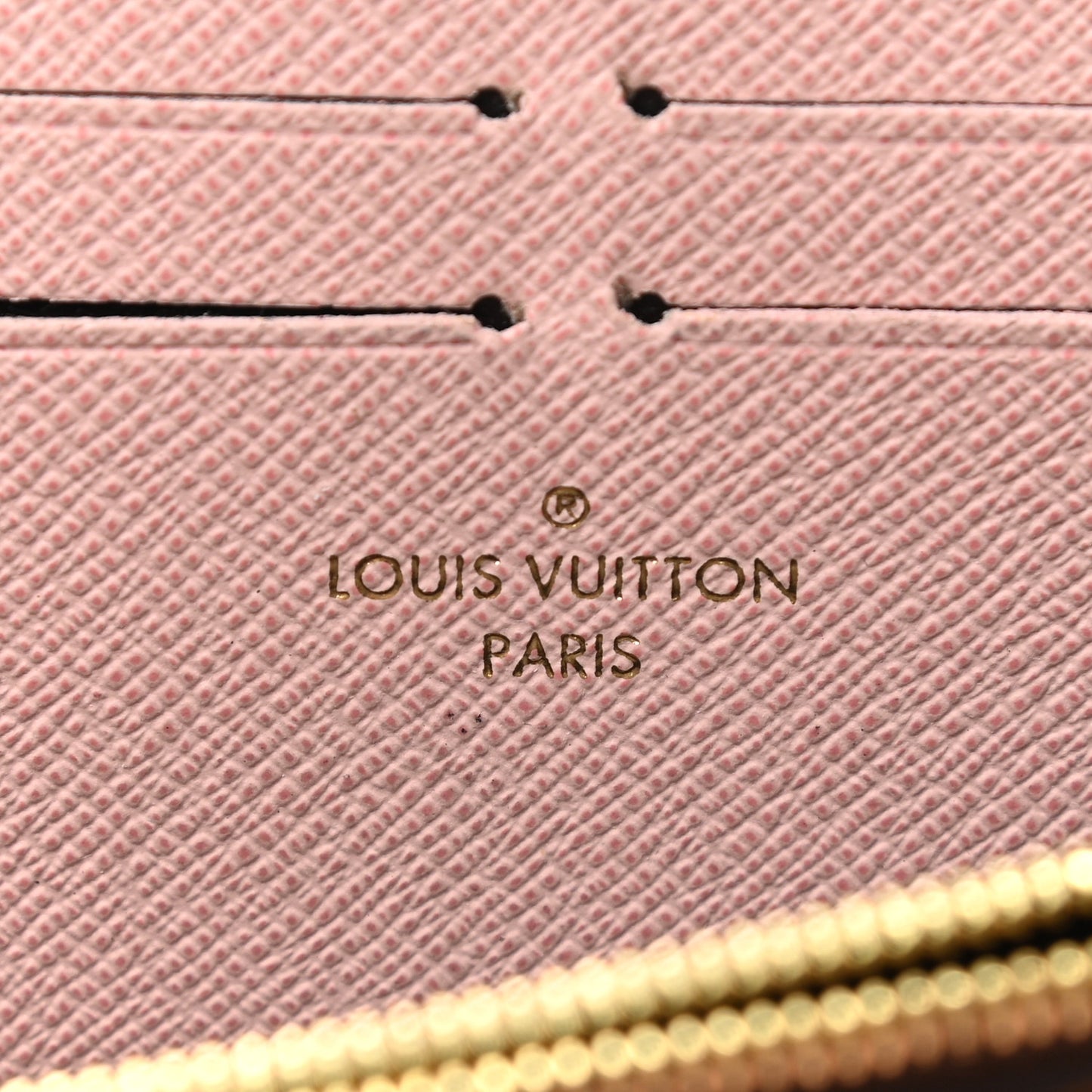 Monogram Clemence Wallet Rose Ballerine