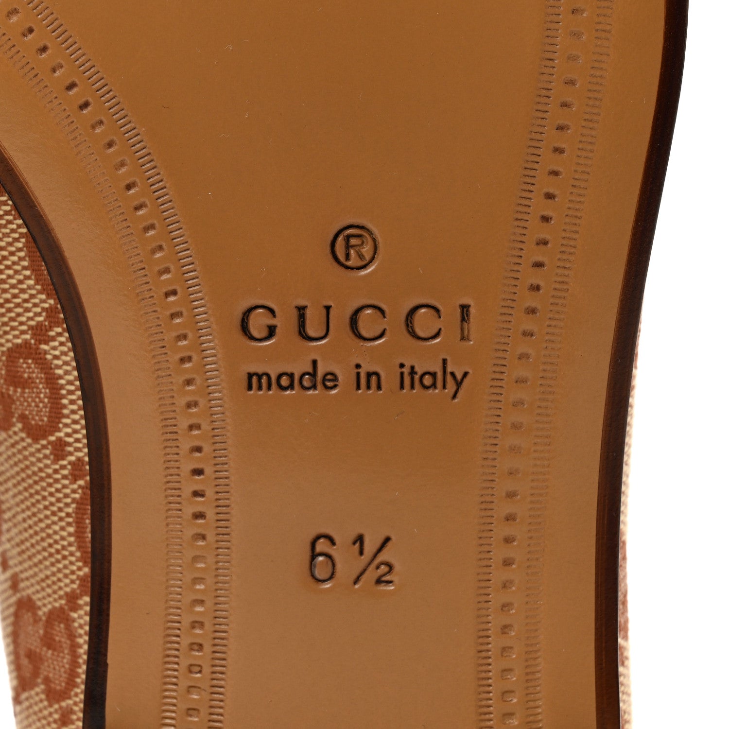 Gucci Canvas GG Monogram Horsebit Mens Jordaan Loafers 6.5 Beige Ruggine Light Brown 8 of 9