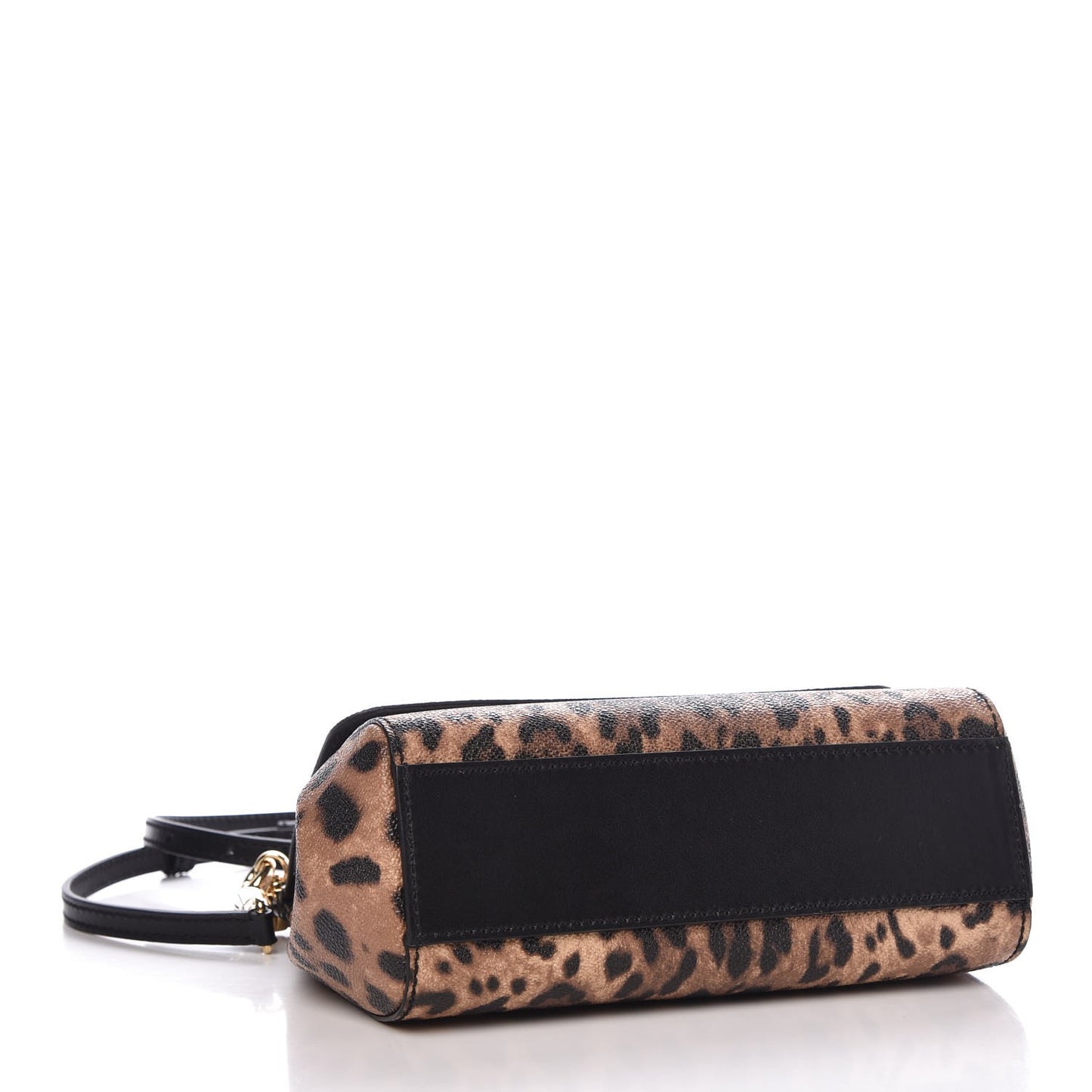 Dauphine Leopard Print Small Miss Sicily Satchel Black