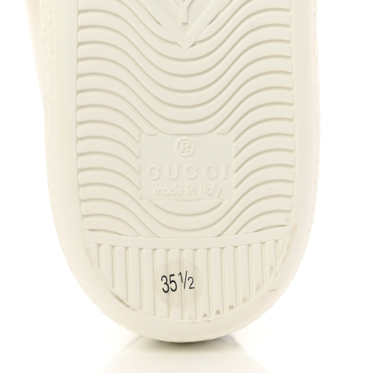 Gucci Calfskin Crocodile Web Womens Ace Sneakers 35.5 White Green 6 of 9