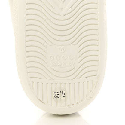 Gucci Calfskin Crocodile Web Womens Ace Sneakers 35.5 White Green 6 of 9