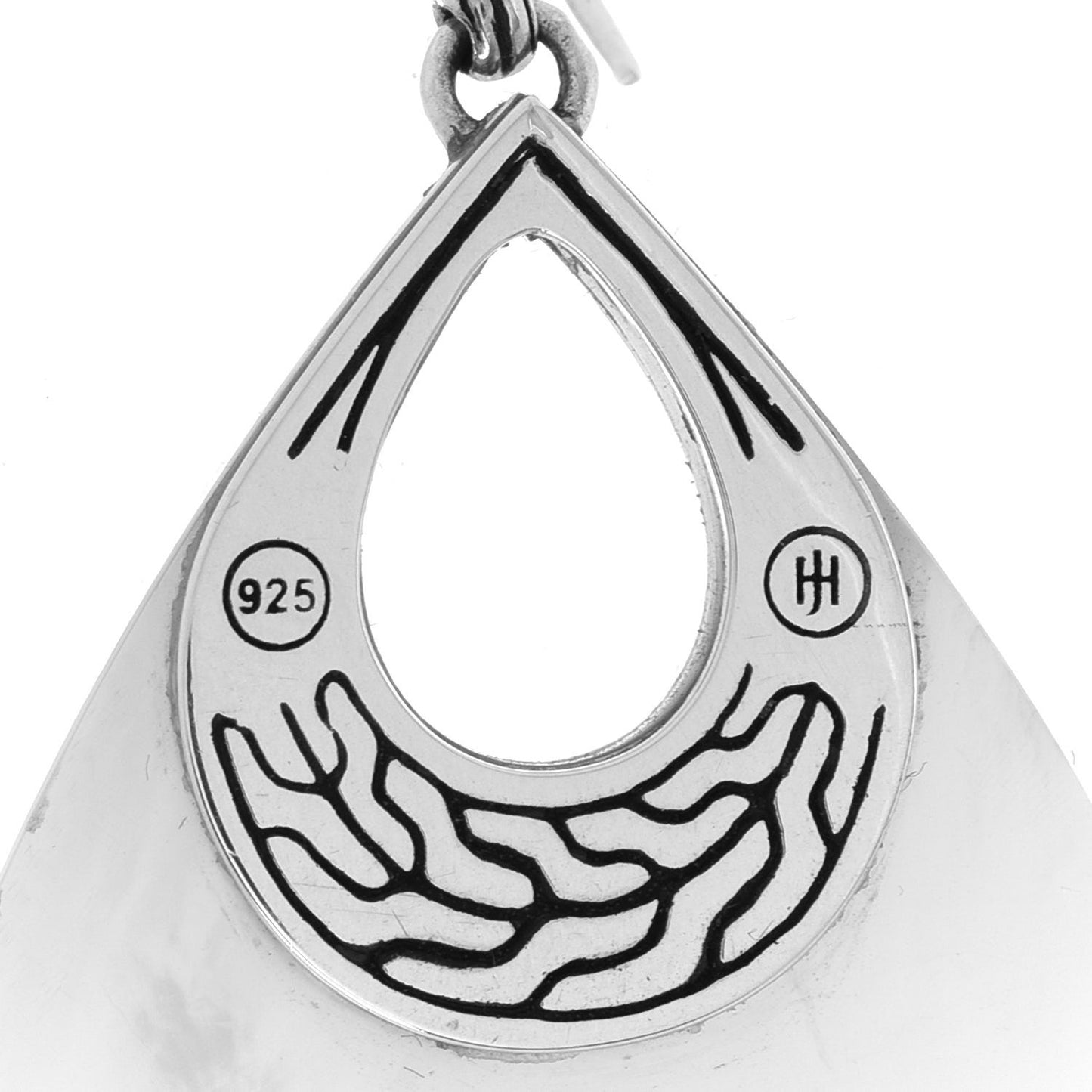Sterling Silver Mother of Pearl Dot Teardrop Earrings
