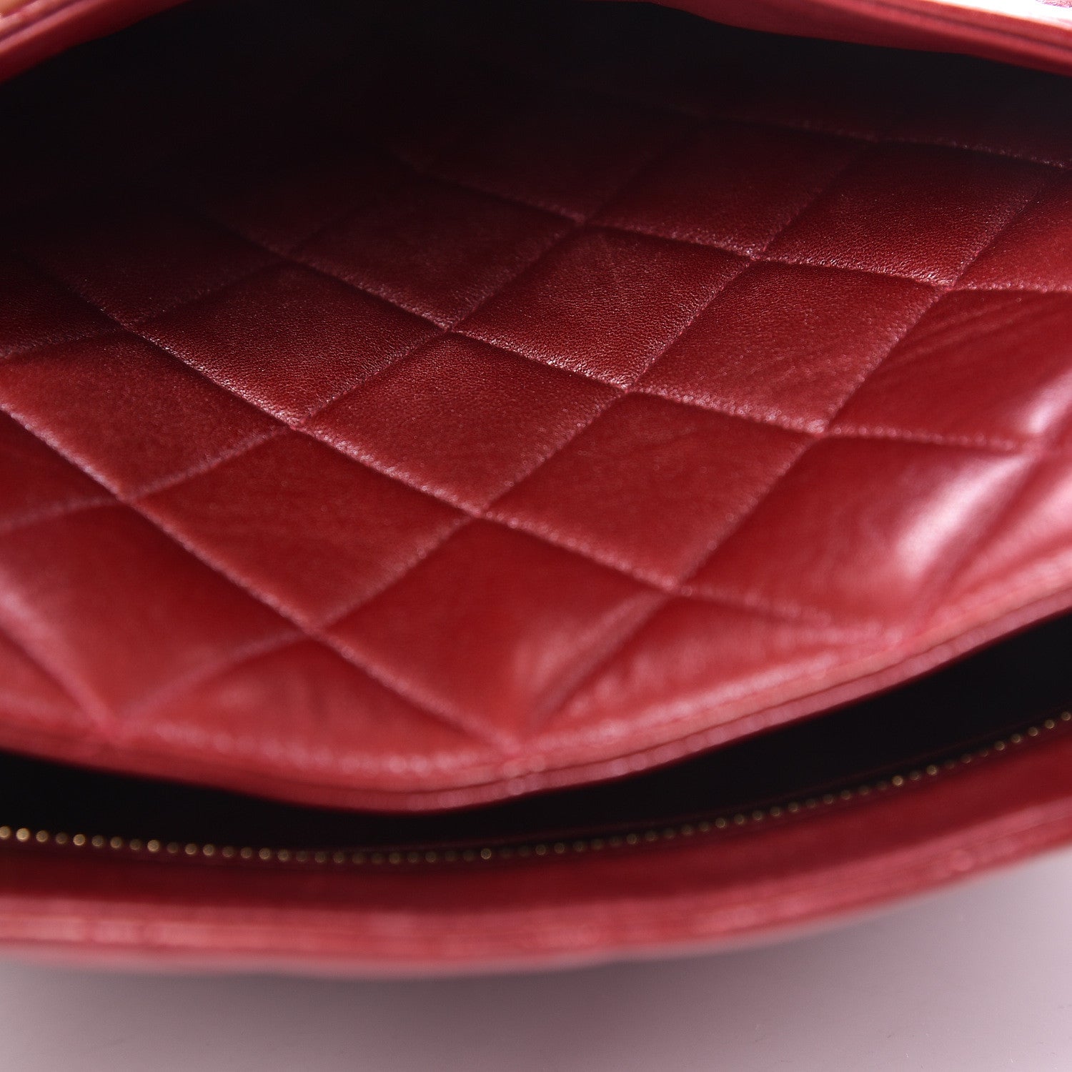 Chanel Lambskin Quilted Medallion Tote Red 20 of 20