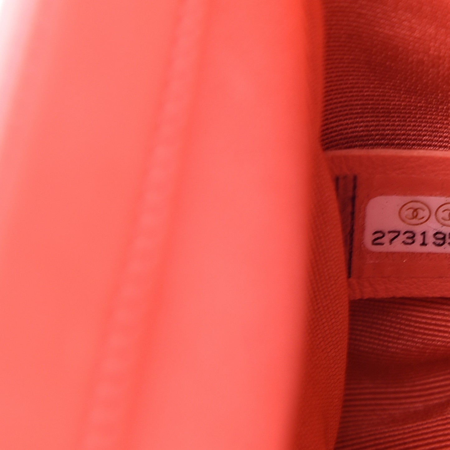 Lambskin Quilted Medium Boy Flap Coral