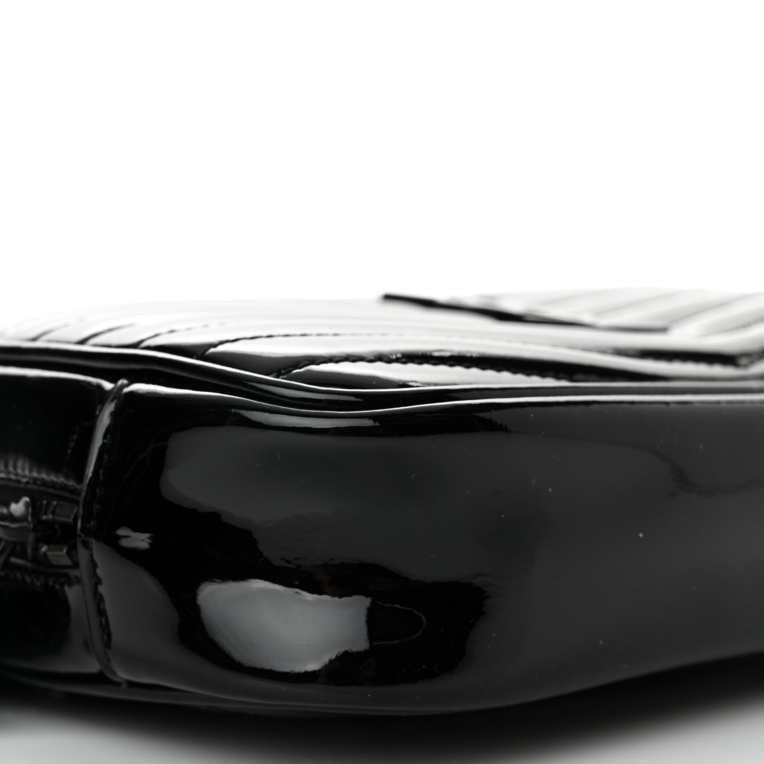 Saint Laurent Patent Calfskin Matelasse Monogram Mini Lou Camera Bag Black 8 of 10
